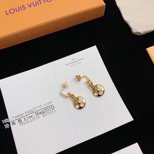 Louis Vuitton純銀飾品 路易威登菱形花形耳環 LV立體菱形耳釘耳吊  zglv1848
